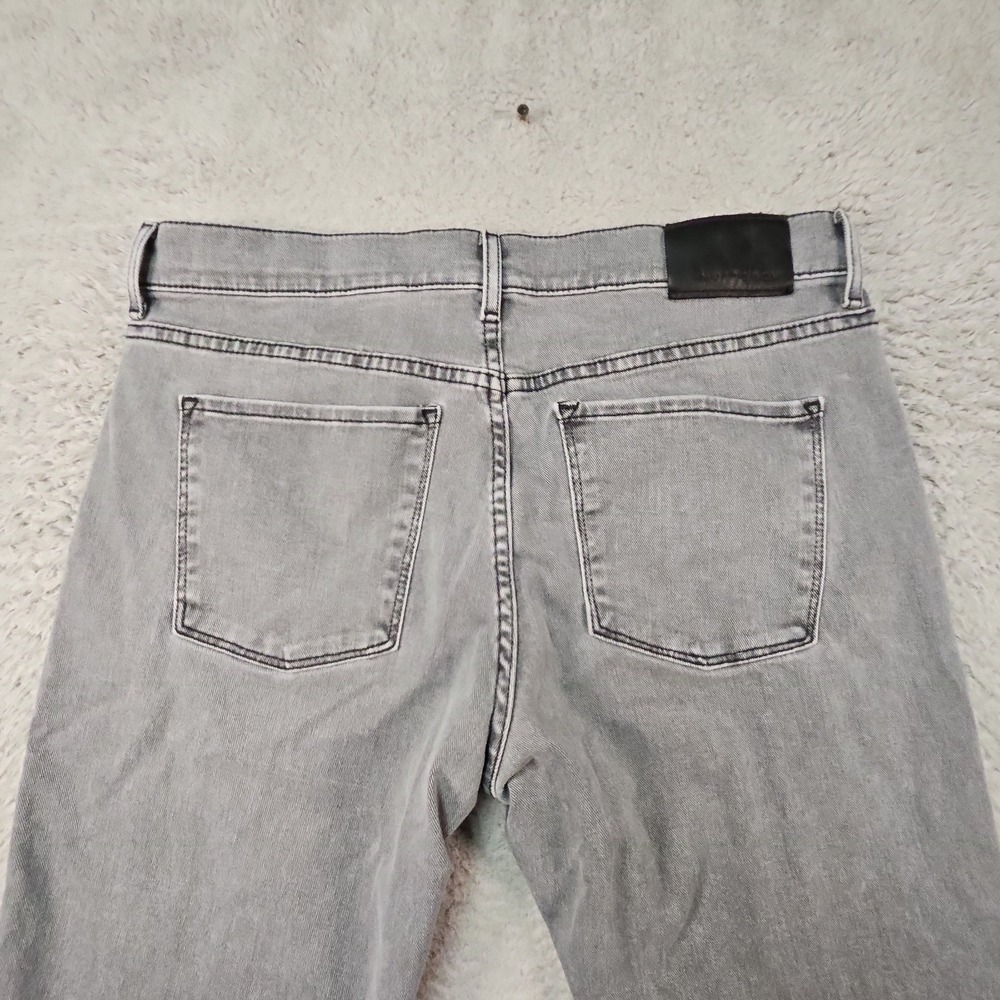 Mott Bow Jeans Mens 34x30 Slim Stone Gray Minimalist Preppy Ultra Soft Stretch - Picture 9 of 16